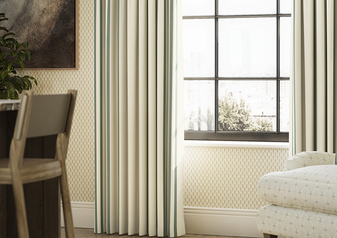 Adelaide, Winnies Stripe Barbing Green - Made to Measure Curtains - Image 5